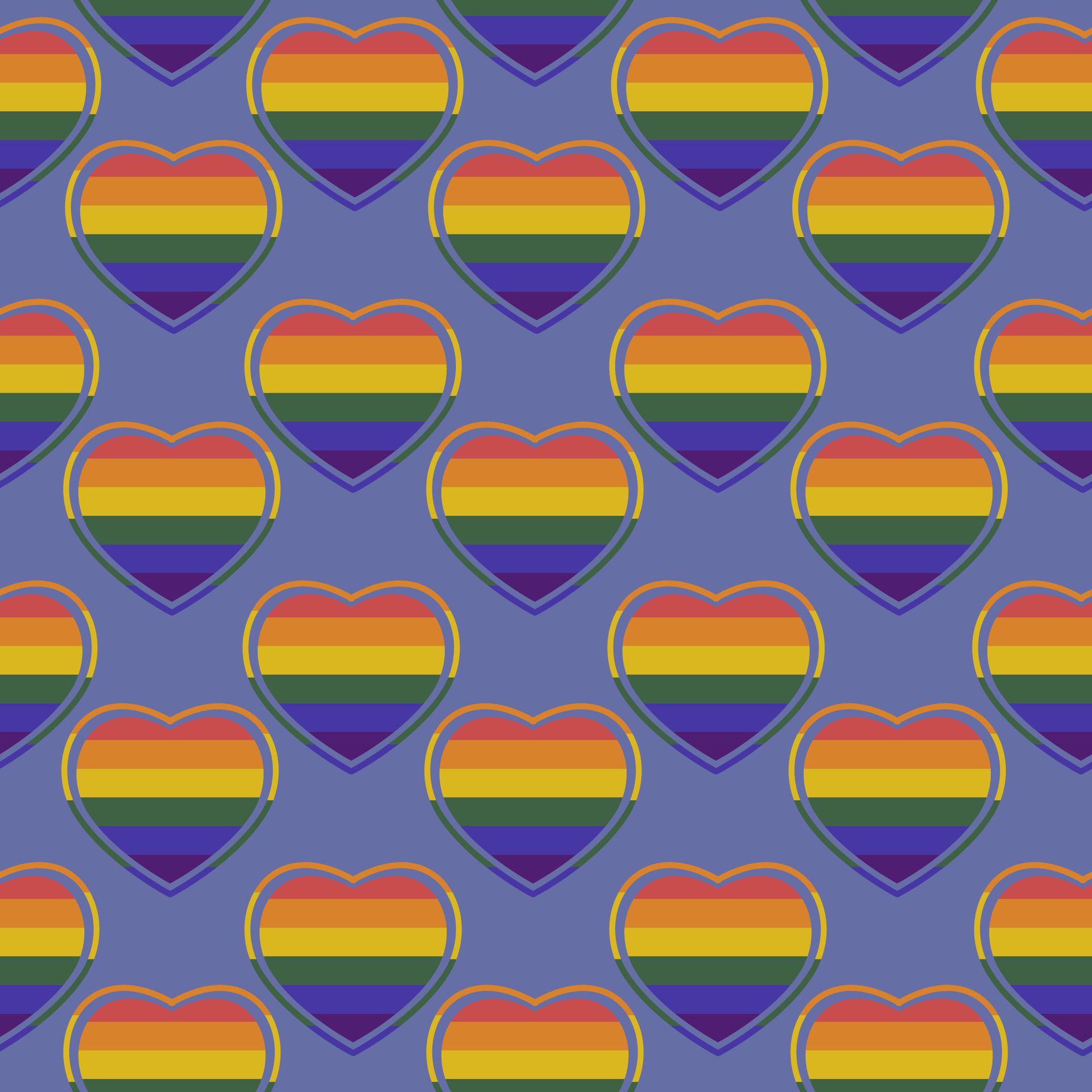 Seamless Vector Pattern With Rainbow Hearts Gay Pride Flag Colored Illustration 34939652