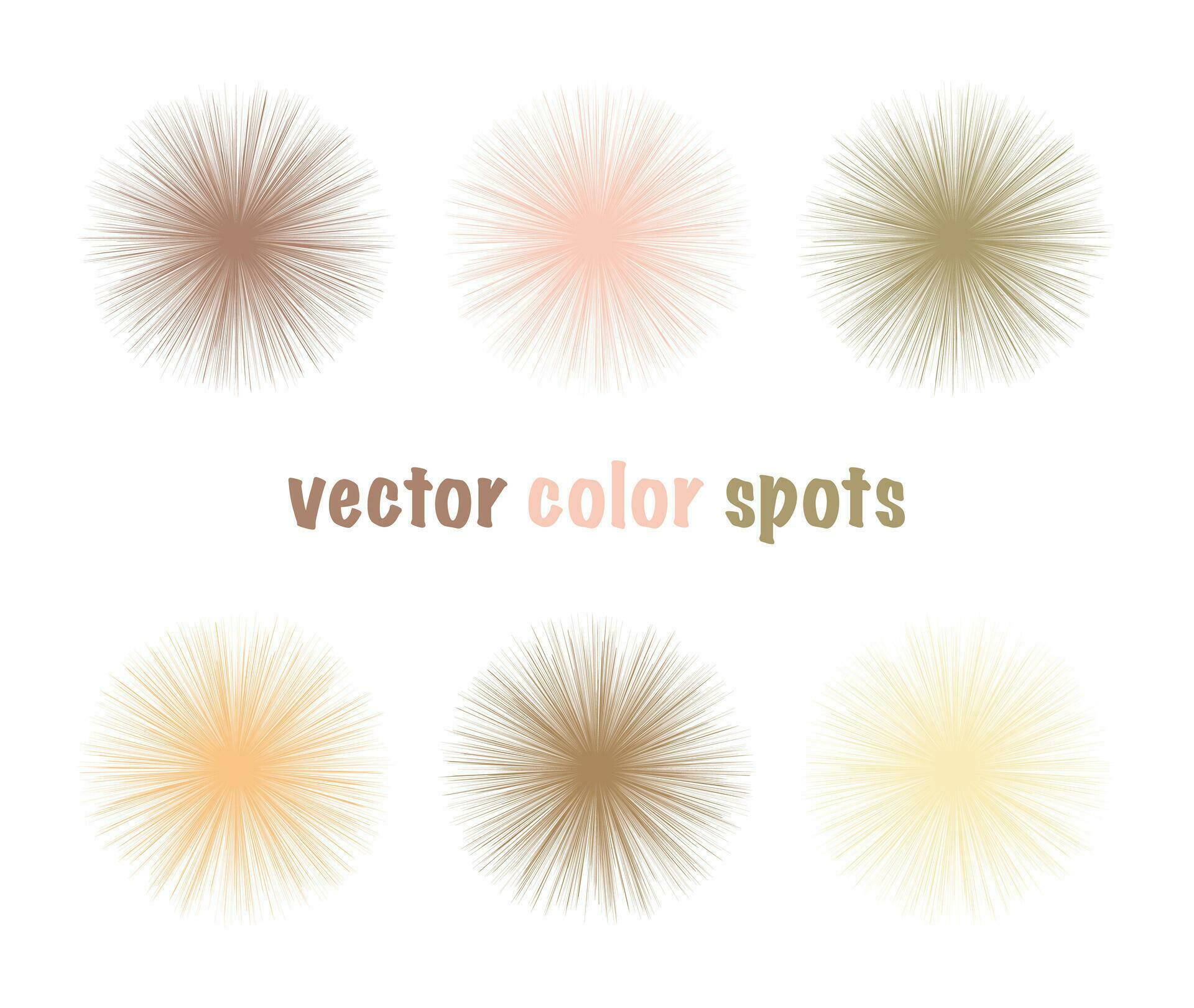 Set Of Vector Color Editable Fur Spots Nude Pastel Circles Gentle Beige Abstract Shapes For