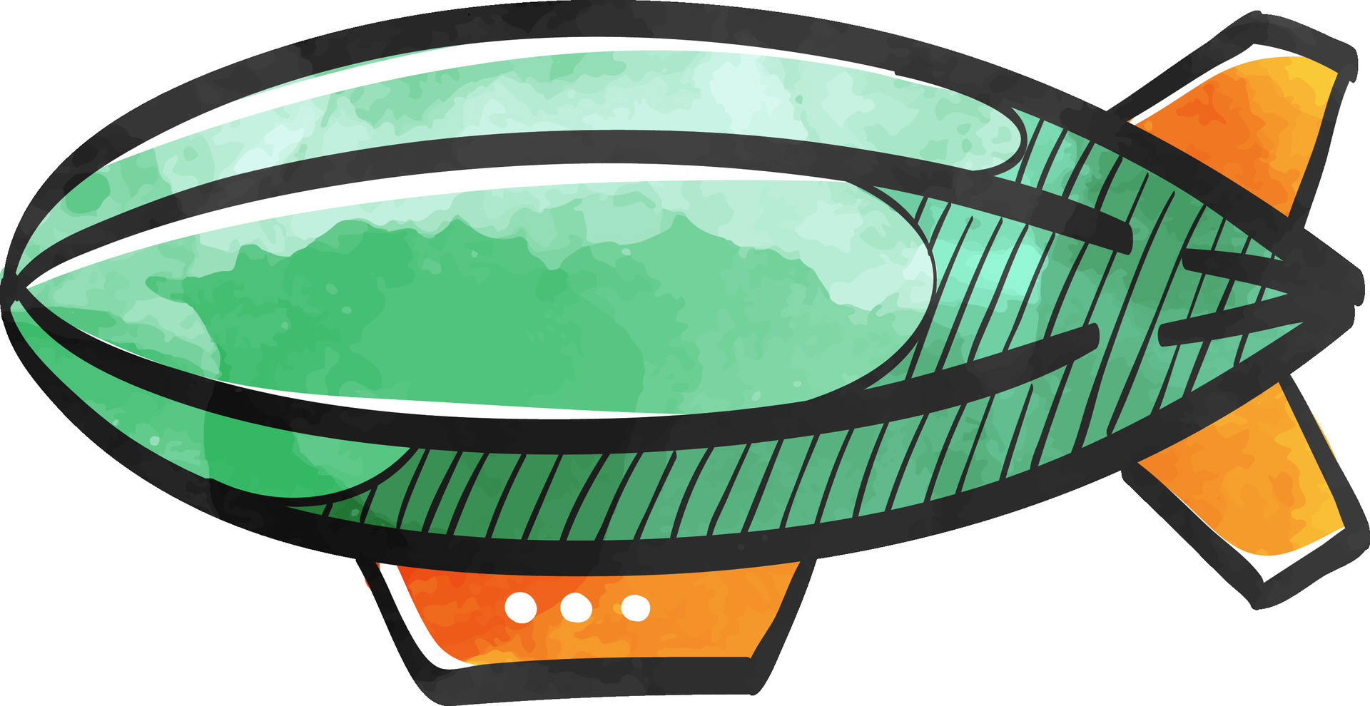 Airship Icon In Color Drawing Hot Air Balloon Zeppelin Vector Art At Vecteezy