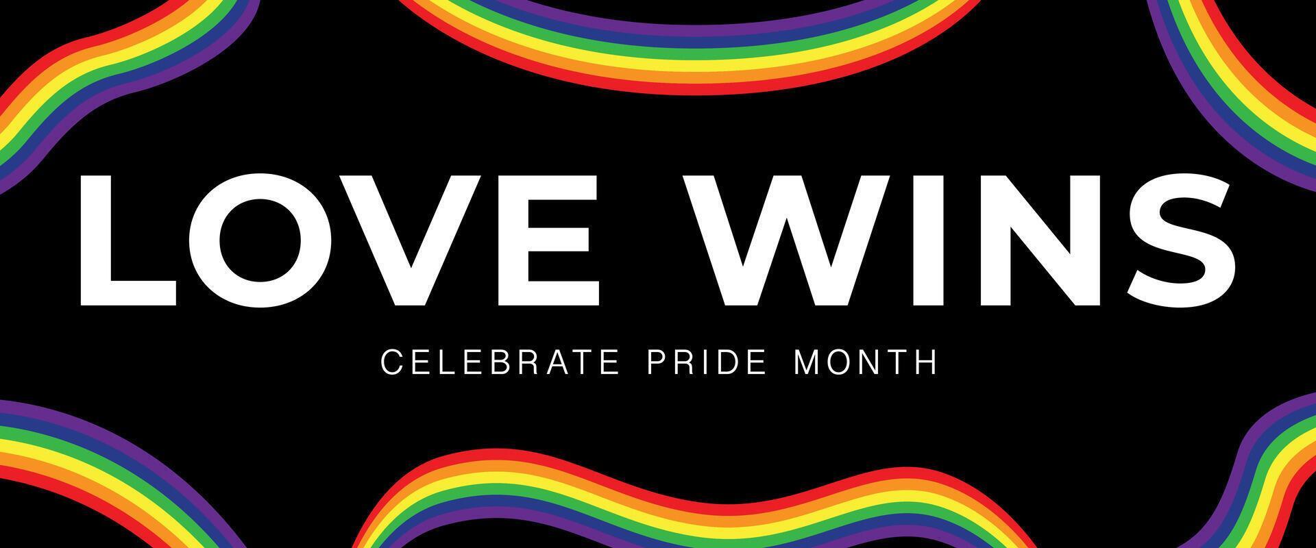 Gay Pride Month Colors On Lgbtq Rainbow Ribbon For Tolerance Festival Background Vector