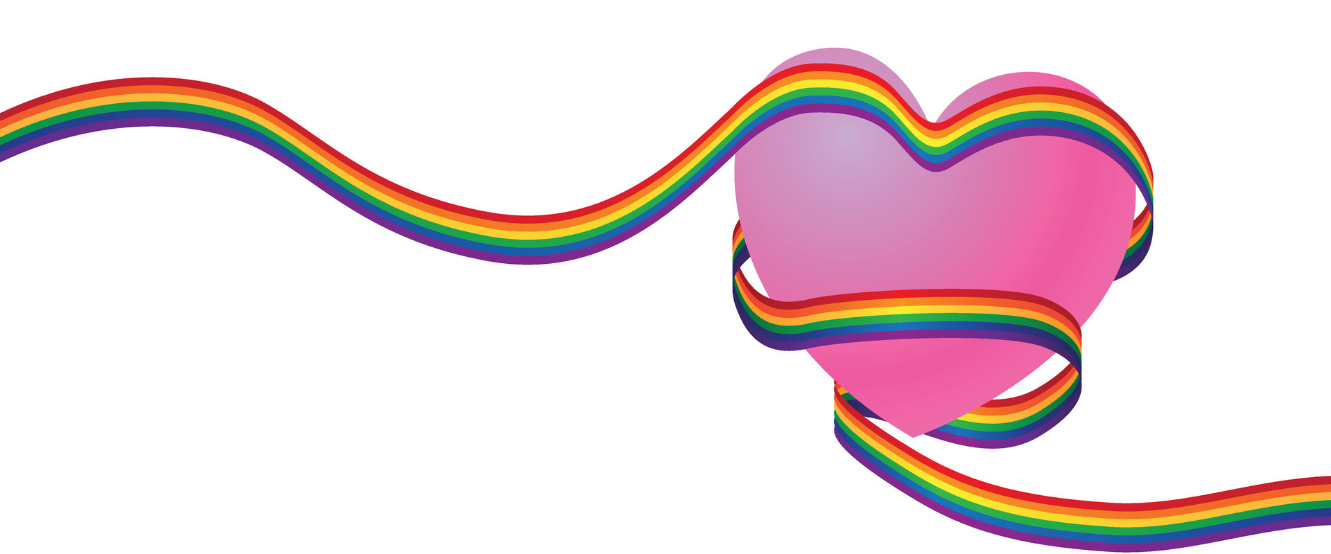 Gay Pride Month Colors On Lgbtq Rainbow Ribbon For Tolerance Festival Background Vector