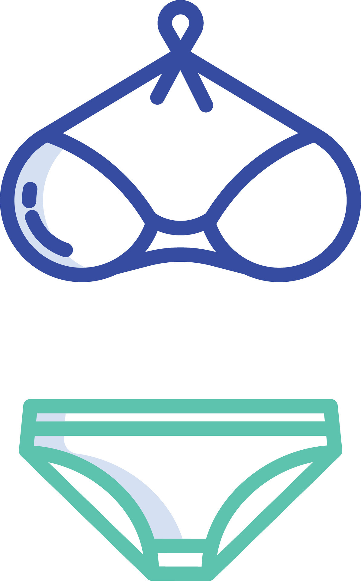 Bikini Outline Color Illustration Vector Art At Vecteezy