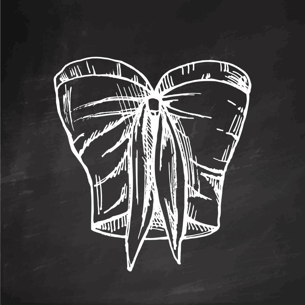 Mano Dibujado Bosquejo De Sin Tirantes Bikini Parte Superior Con Arco En Monocromo Cl Sico