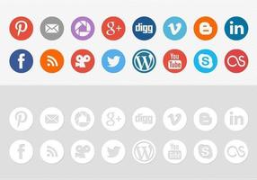Flat Vector Social Icons (EPS) - Download Free Vector Art, Stock