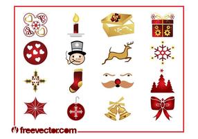 Free Illustrated Christmas Vector Icons!!! - Download Free Vector Art, Stock Graphics &amp; Images