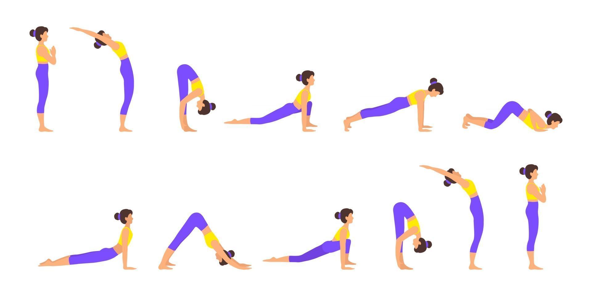 Surya Namaskar Una Sequenza Di Asana Yoga Saluto Al Sole Imposta