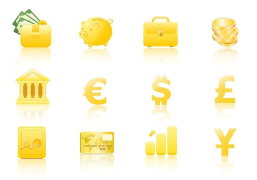 Gold Money Icon Vector Pack