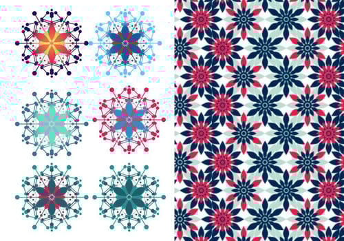 Festive Floral Vector & Illustrator Pattern Pack