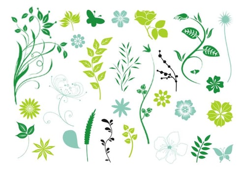 Blue Organic Vector Pack