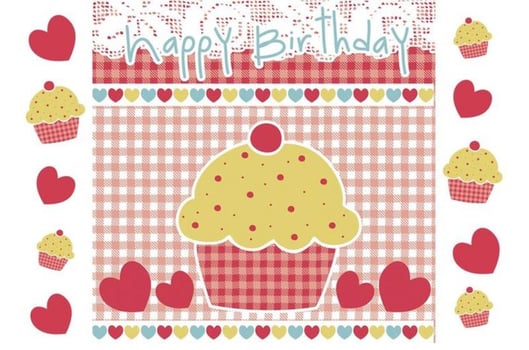 Happy Birthday Cupcake Vector and Wallpaper Pack
