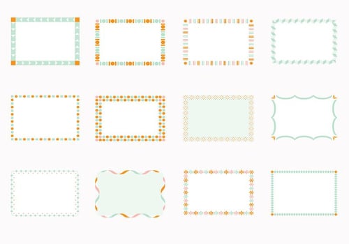 Funky Square Frames Vectors