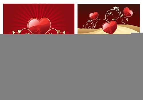 Valentine's Day Hearts Wallpaper Vector Pack