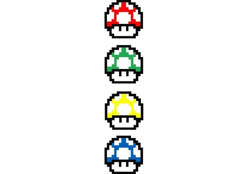 Mario Mushroom Vector Pack