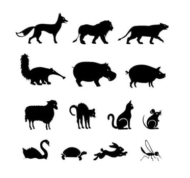 Animal Silhouettes Vector Pack Two 