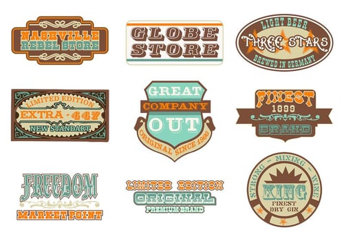 Retro Advertising Vector Pack
