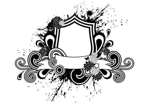 Shield Vector and Splatter Vector Pack