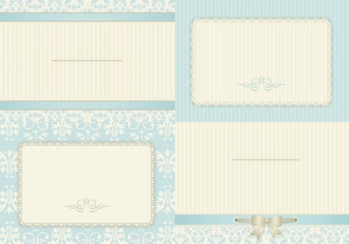 Vintage Robin Egg Blue Card Vectors