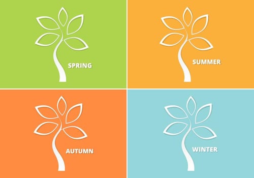 Cutout Seasonal Tree Vector Pack