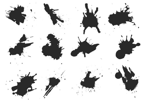 Solid Paint Splatter Vector Pack
