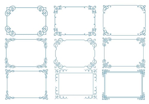 Calligraphic Frame Vector Pack
