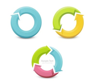 3D Circular Arrow Vector Pack