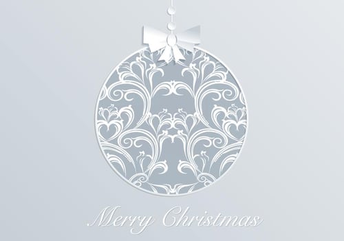 Damask Christmas Ornament Vector