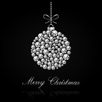 Diamond Studded Christmas Vector Background