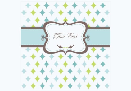 Retro Star Greeting Card Vector