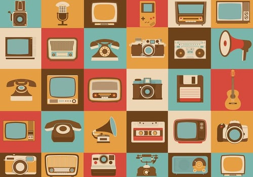 Retro Media Vector Icons Pack