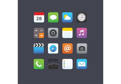 Smartphone App Icons vector