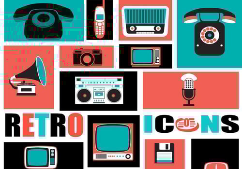Retro Tech Icon Vector Pack