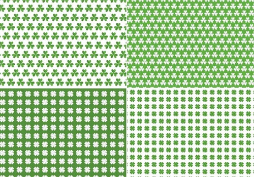 Seamless Clover Vector Pattern Pack