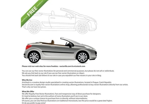 Cabriolet Car Vector