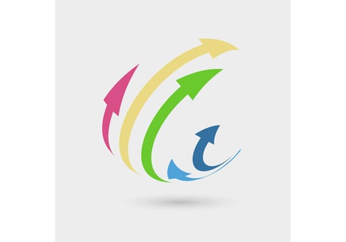 3D Arrows Logo Concept vector
