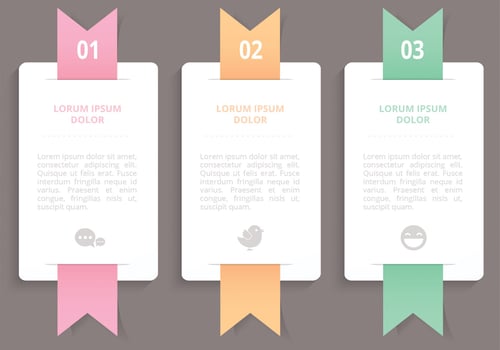 Vertical Ribbon Banners Vector