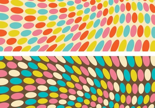 Funky Retro Geometric Background Vectors