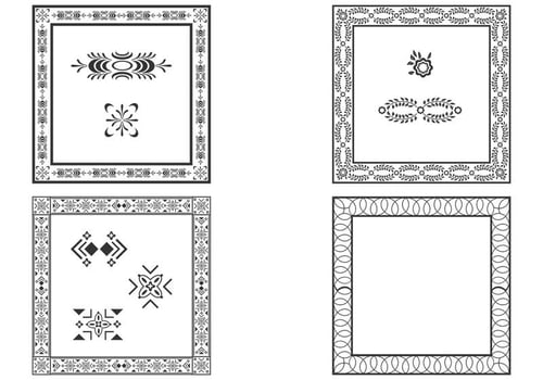 Decorative Square Frames Vector Set