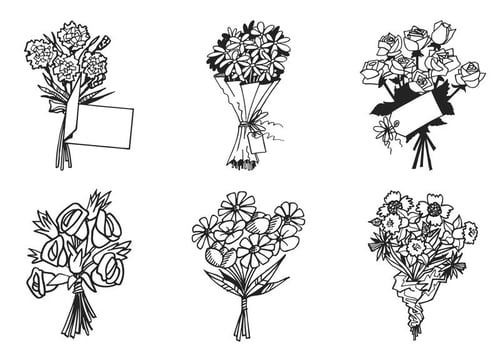 Flower Bouquet Vector Pack
