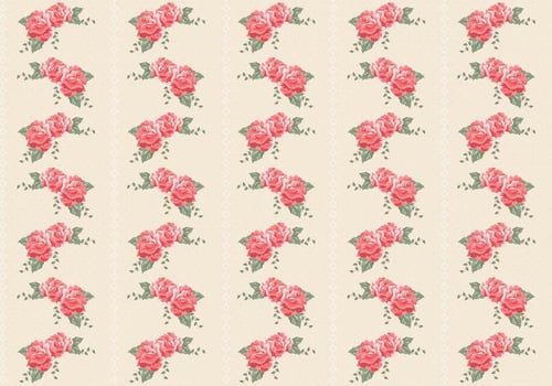 Retro Roses Seamless Pattern Vector