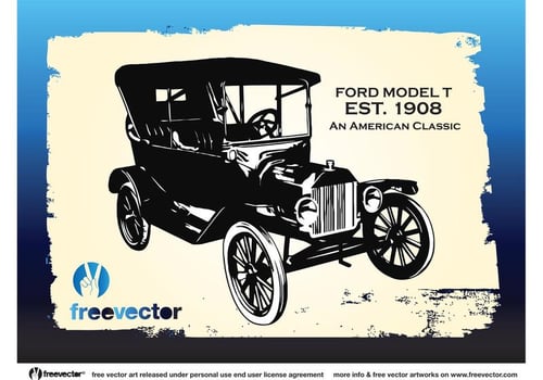 Vintage Ford Car vector