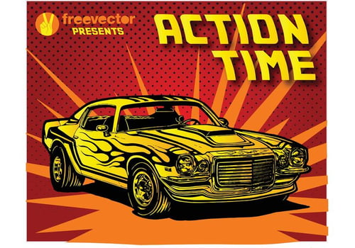 Seventies Car vector