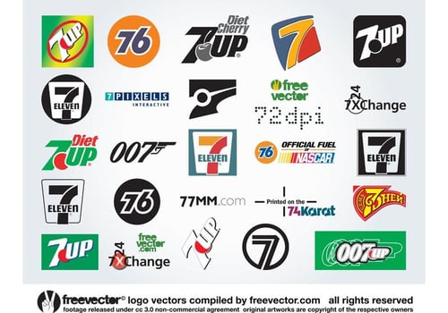 Seven Logos vector