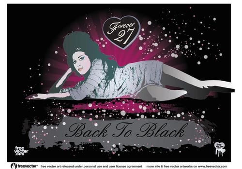 Amy Winehouse Back To Black vector