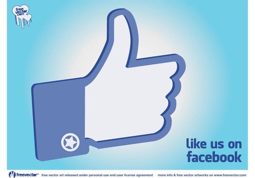 Facebook Like Hand vector