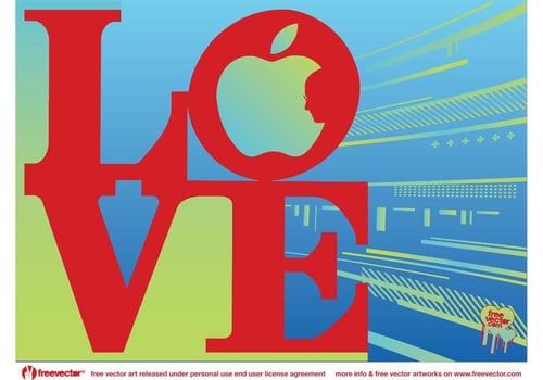 Love Steve Jobs vector
