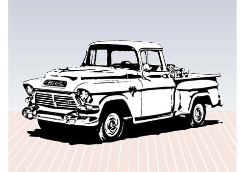Old Truck Sketch vector