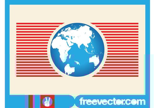 Planet And Lines Logo vector