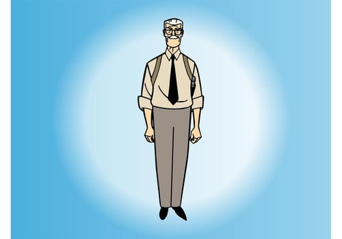 Cartoon Old Man vector