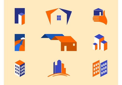 Real Estate Logo Templates vector
