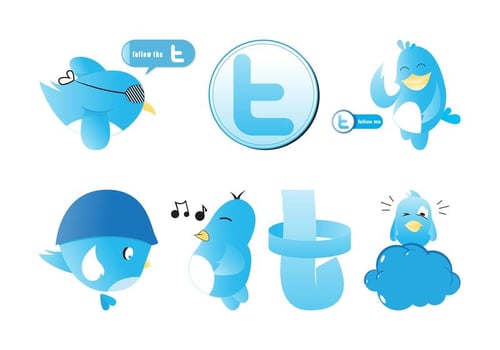 Twitter Graphics Set vector